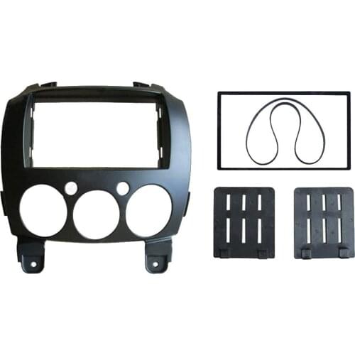 1-2Din Car DVD Frame Audio Fitting Adaptor Dash Trim Facia Panel for Mazda 2 2010 Demio 2007+ Stereo Radio Dash Mounting Trim