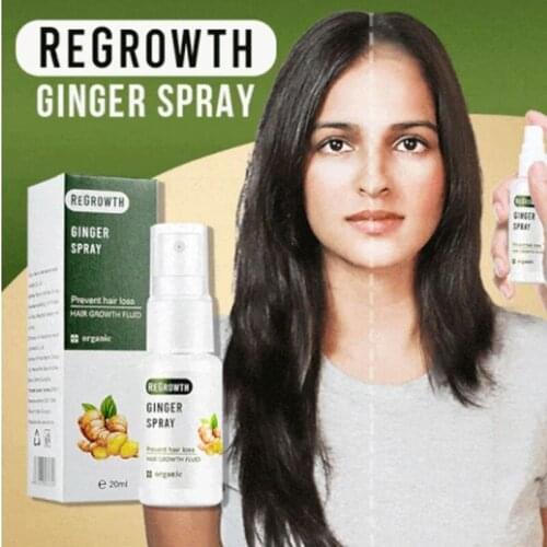 Regrowth Ginger Spray for Thicker Hair or Fuller Beard Prevent Hair Loss Moisturizes Repairs Hair MPwell