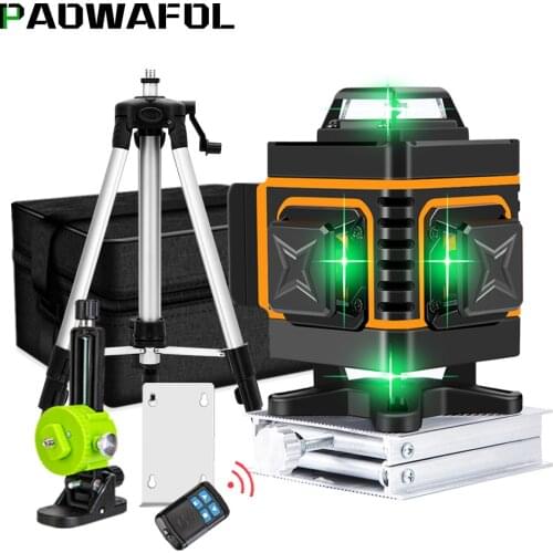 16 Lines 4D Laser Level Self-Leveling 360 Horizontal And Vertical Cross Lines High-Precision Super Powerful Green Laser