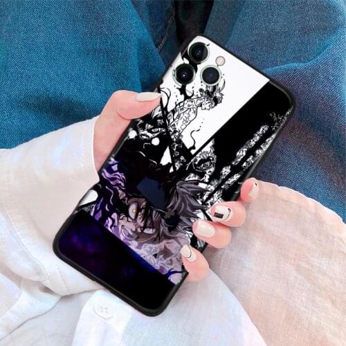 Asta black clover manga anime silicone Phone Case FOR iPhone Se 6 6s 7 8 Plus X Xr Xs 11 12 Mini Pro Max Glass Cover Shell