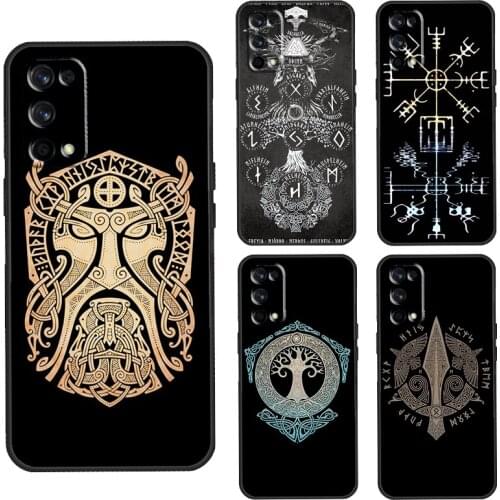 Norse Mythology Viking Case For Realme 6 7 8 Pro 7i C3 C21 GT Q3 Pro Phone Cover For OnePlus 9 Pro 7 Nord 7T 8T