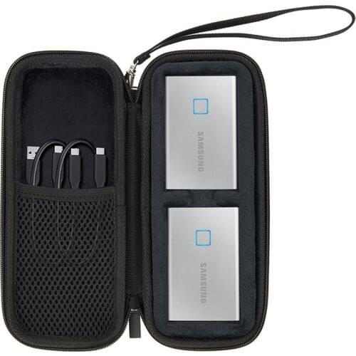 Storage Bag Carrying Case Organizer Cover Pouch Hard Shell Shockproof Travel for Samsung T7 Touch External Solid State Drives