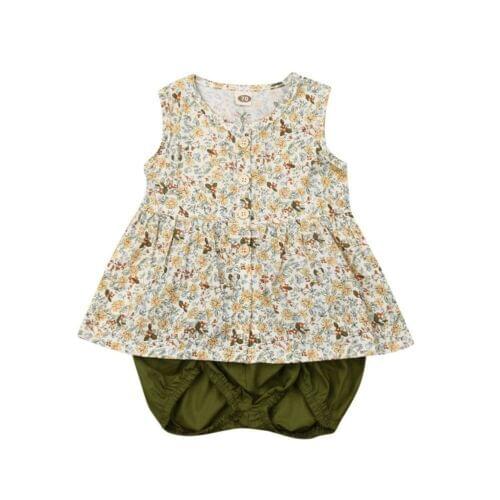 6M-3Years Newborn Toddler Baby Girls Tops T-shirt Dress Shorts 2PCS Outfit Clothes Set