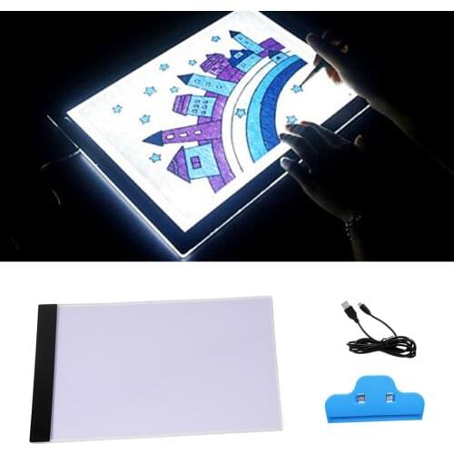 Vococal USB Powered Ultra-thin A4 LED Drawing Board Pad Animation Tracing Light Box Lightbox Tablet Blank Canvas for Painting