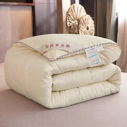 High Grade 100%Mulberry Silk Quilt Quality Handmade 4 Season Comforter Blankets queen king Winter quilt bedding Home Textile
