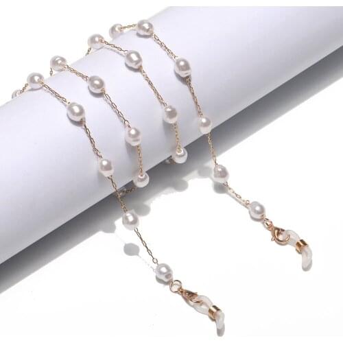 Pearl Beads Glasses Strap Sunglasses Chain Holder Mask Lanyard Spectacle Neck Rope Cord