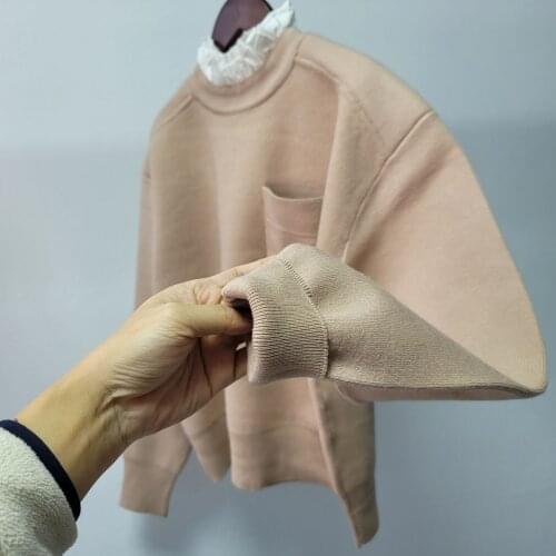 2020 Autumn and Winter Lace Collar Casual Age Reduction Wild Letter Casual Hoodie Women Hoodie 2 Colors