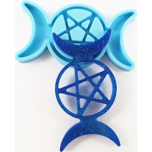 Stars Moon Keychain Epoxy Resin Mold DIY Crafts Jewelry Casting Tool Necklace Pendant Silicone Mould