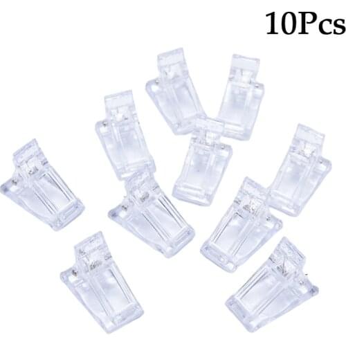 1/5/10pcs Nail Tips Clip Transparent Finger Building Gel Extension Nails Art Manicure Tool