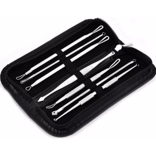100sets 7PCS/1set Blackhead Come Done Acne Blemish Pimple Extractor Remover Needles Cosmetic Face Cleaning Tool SN239