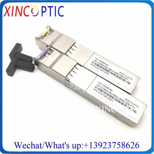 10G BIDI 80KM SFP+ Module SM Simplex 1490/1550nm Single Mode Single Fiber DDM LC Connector Module Compatible with Cisco Switch