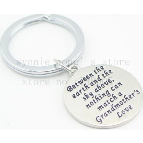 2016 new arrive Hand Stamped" Between The Earth And The Sky Above Nothing Can Match A Grandmothers Love" Grandmothers Necklace