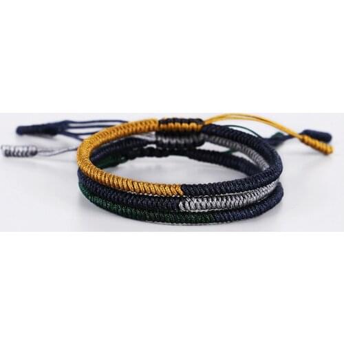 3pcs\set Original Tibetan Jewelry Buddhist Handmade Lucky Knots Rope Bracelet Men Size Adjustable Buddhism Bracelet For Women