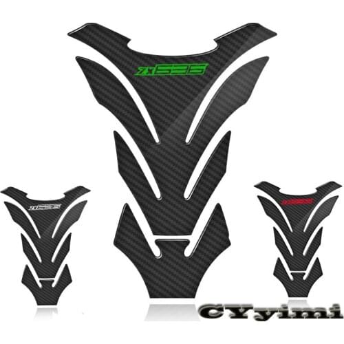 3D Carbon Fiber Motorcycle Fuel Tank Pad Cover Protector Decal Stickers For Kawasaki ZX 636 ZX-636