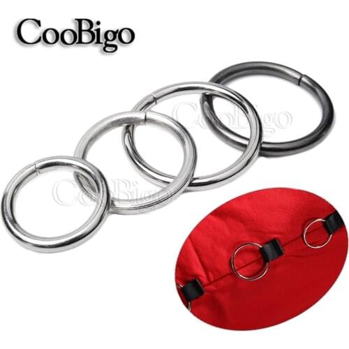5pcs Metal Non Welded O Ring 5/8" 3/4" 1"Nickel & Black Nickel Plated Backpack Collar Harness Rings Webbing Bag Accessories
