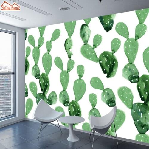 8d Silk Wallpaper 3d Photo Wallpapers Wall Mural Paper for Bedroom Walls In Rolls for Living Room Papers Home Decor Cactus Art