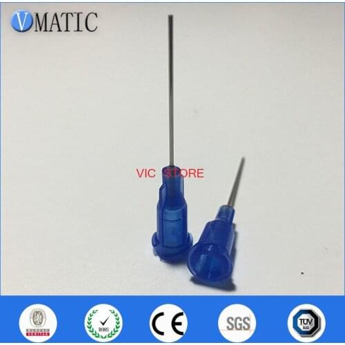 Free Shipping 100Pcs 1.5'' 22G Luer Lock Glue Dispensing Robot Adhesive Needle Tip 1-1/2 Inch