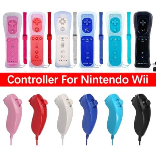 For Nintend Wii Wireless GamePad Remote Controle Without Motion Plus+Nunchuck Controller Joystick For Nintendo Wii Accessories