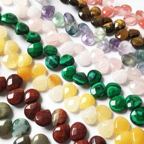 Natural stone Beads Faceted Water drop shape loose beads Crystal string bead For jewelry making DIY bracelet necklace accessorie