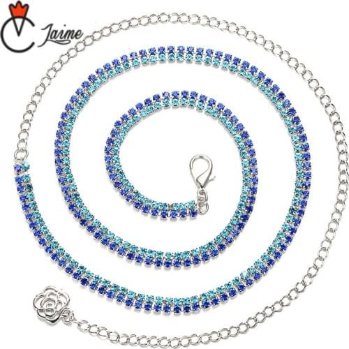 Royal blue red belly chain Belly Dance Dance Accessories Rhinestone Waist Belt Jewelry Body Chain