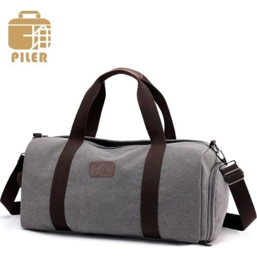 Canvas Bag Travel Men Barrel Bags Sport Women Outdoor Weekend Duffel Bag Cotton Handbag Unisex Large Luggage Duffle Shoulder Bag