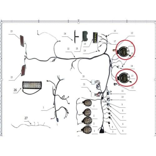 LCD speedometer and left headlight suit for CFMOTO CF500 parts no. is 9010-170210/9010-160110
