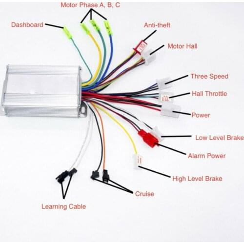 DC 36V~48V 350W E-bike Brushless Motor Controller for Electric scooters accessories