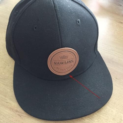 High Quality Custom Brand Round Hats Deboss Logo Leather Labels Patches For Garment