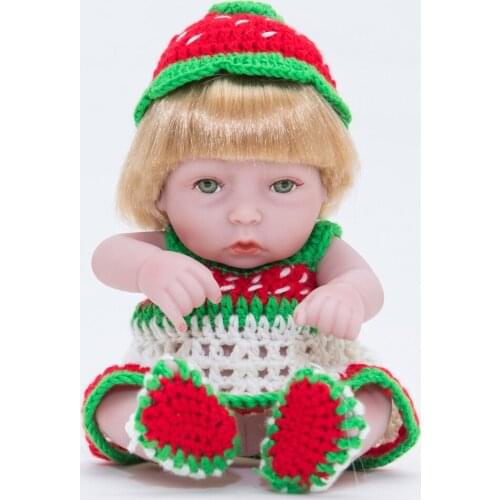 Baby reborn doll,10 inches Full body soft silicone reborn baby girl doll Xmas,best gift for children