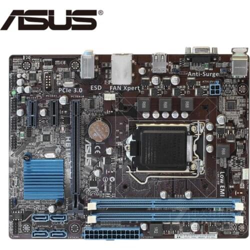 LGA 1155 For Intel H61 ASUS H61M-E 100% Original Motherboard DDR3 16G H61ME Desktop Mainboard PCI-E X16 Systemboard VGA Used