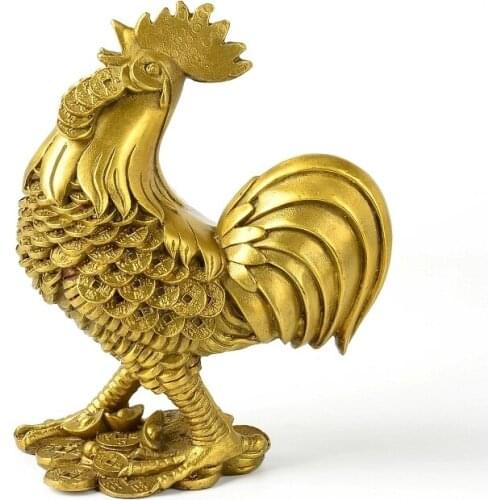 Copper copper ornaments Grilled Ham and Chicken Home Furnishing Feng Shui decoration the most favorable auspicesroom Art Statue