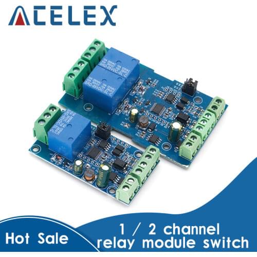 Modbus-Rtu 1/2 Channel 7-24V Relay Module Switch Modbus RTU 4 Channel Relay Output 12V Switch Input 485 Communication TTL Pin He