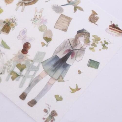 Cartoon Pastoral Elf Autumn Sticker Mobile Phone Album Scrapbook Diary Calendar Decoration Sticker Christmas Sticker