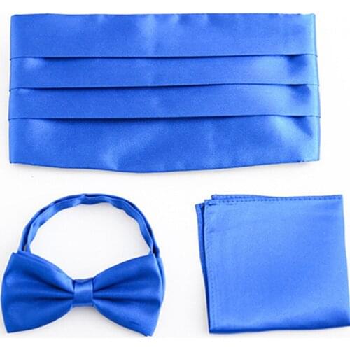 Mens Cummerbunds Bow Ties Pocket Squares Mens Adjustable Pleated Classic Tuxedo Cummerbunds Elastic Belt 20 colors, 50set