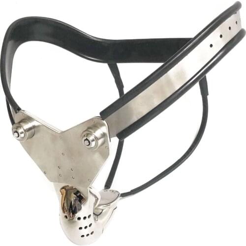 Stainless Steel Male Chastity Device Cock Cage Penis Locks Arc Waist Chastity Belt Pants Cbt BDSM For Adult Sex Toys For Men