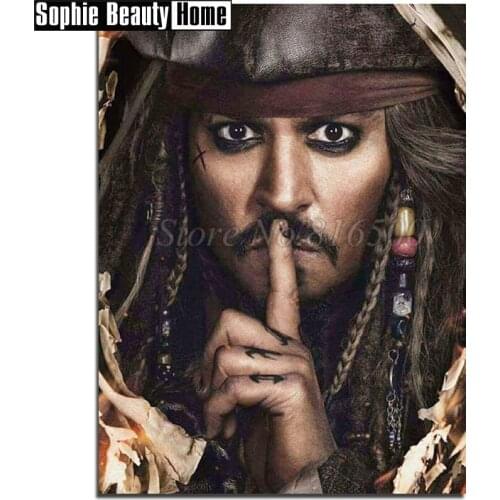 Needlework Diy 5D Diamond Painting Pirate Jack Full Diamond Mosaic Pattern Sale Diamond Embroidery Rhinestone Home Decor 189131