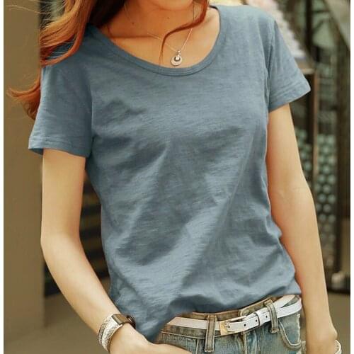 New Simple Summer High Quality Hot Selling Womens Short Sleeve Classic T-shirt