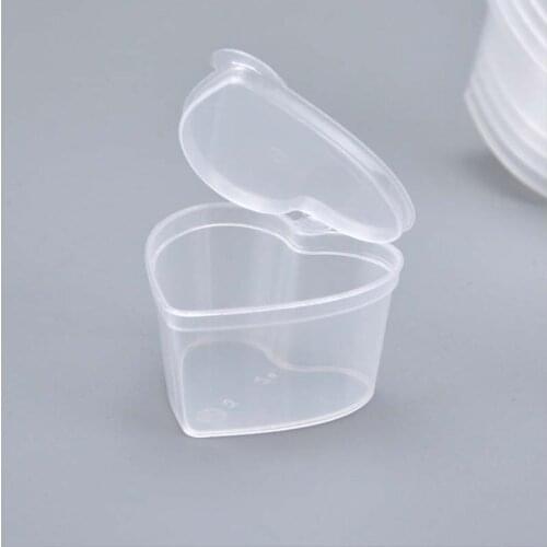 Full Transparent Heart-shaped Plastics Box For Storage Accessories, Toy, Powder