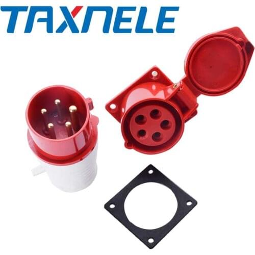 AC 380-415V 16A Industrial Socket Plug 3Pin 4Pin 5Pin Waterproof Male Famale Connector electrical sockets