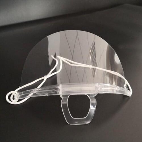 14cmx11cm restaurant transparent plastic food catering anti-fog kitchen catering environmental smile mask
