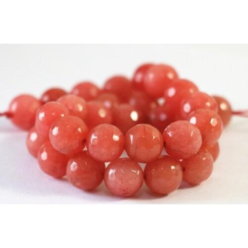Best-selling pink stripes chalcedony natural jades 4mm 6mm 8mm 10mm 12mm stone fashion faceted round loose beads diy jewelry B08