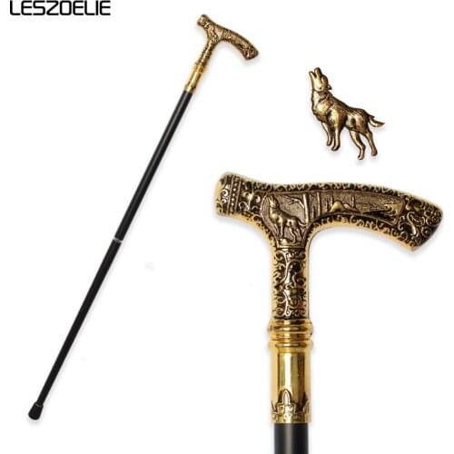 Wolf Handle Luxury Pattern Walking Stick For Men Party Walking Women Fashion Elegant Walking Stick Decorative Cospaly Cane