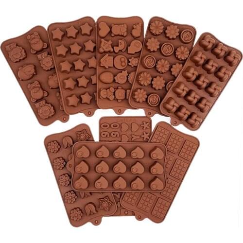 Silicone Mold Chocolate 3D Shapes Mold Fun Baking Tools for Jelly Candy Numbers Fruit Cake Kitchen Gadgets DIY Homemade