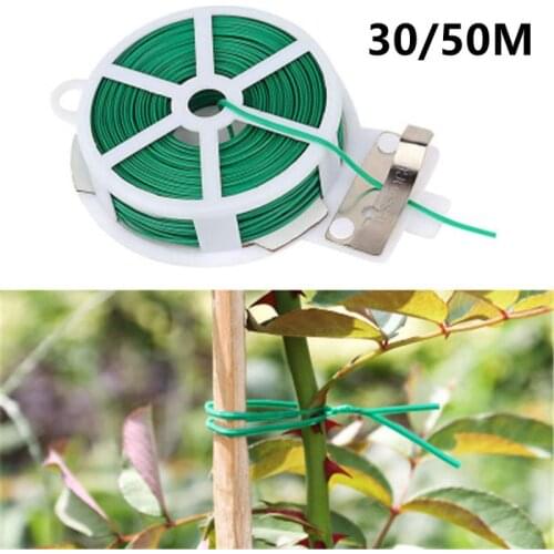 30/50M Gardening Plants Ties Power Wire Cable Ties Flowers Plant Brackets Parts Bonsai Flower Cucumber Grape Rattan Supports