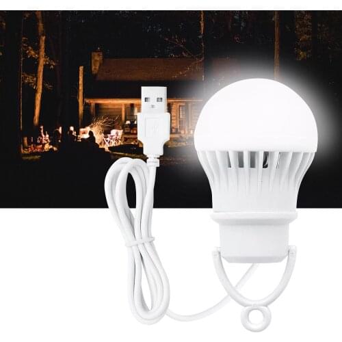1.2m USB Led Camping Lantern Tent Lamp 3W/5W/7W Portable Garden Lantern Bulb Outdoor Lighting Emergency Light For Home Yard Tent
