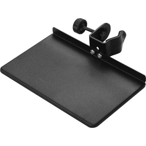 Universal Microphone Stand Clamp-On Tray Metal Material with Mounting Clamp