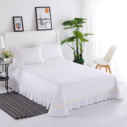 Thickened Cotton bed sheet fixed strap Soft Non-Slip King Queen Solid color Bed cover bedspread massage table