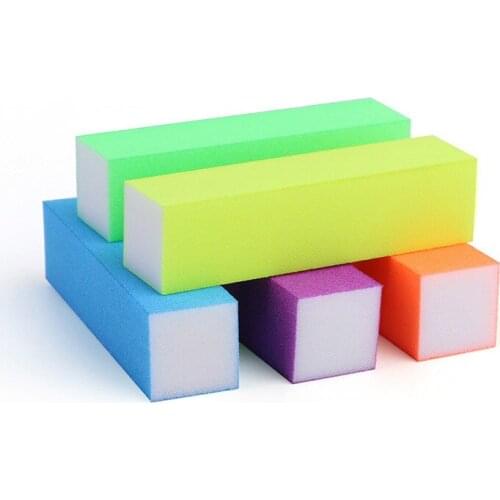 1pc Multi-color Nail Buffers File for UV Gel White Nail File Buffer Block Polish Manicure Pedicure Sanding Nail Art Tool
