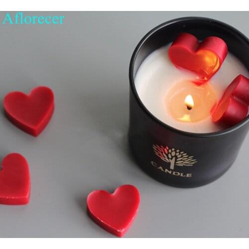 10pcs Mini Love Heart Aroma Candle Silicone Mold Home Decoration Cavities Heart Candle Mold DIY Soap Mold Gypsum Plaster Molds