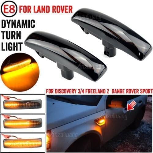 2Pcs LED Turn Signal Dynamic Side Marker Lamp Repeater Indicator Light For Land Rover Freeland 2 Discovery 3 4 Rover Sport L320